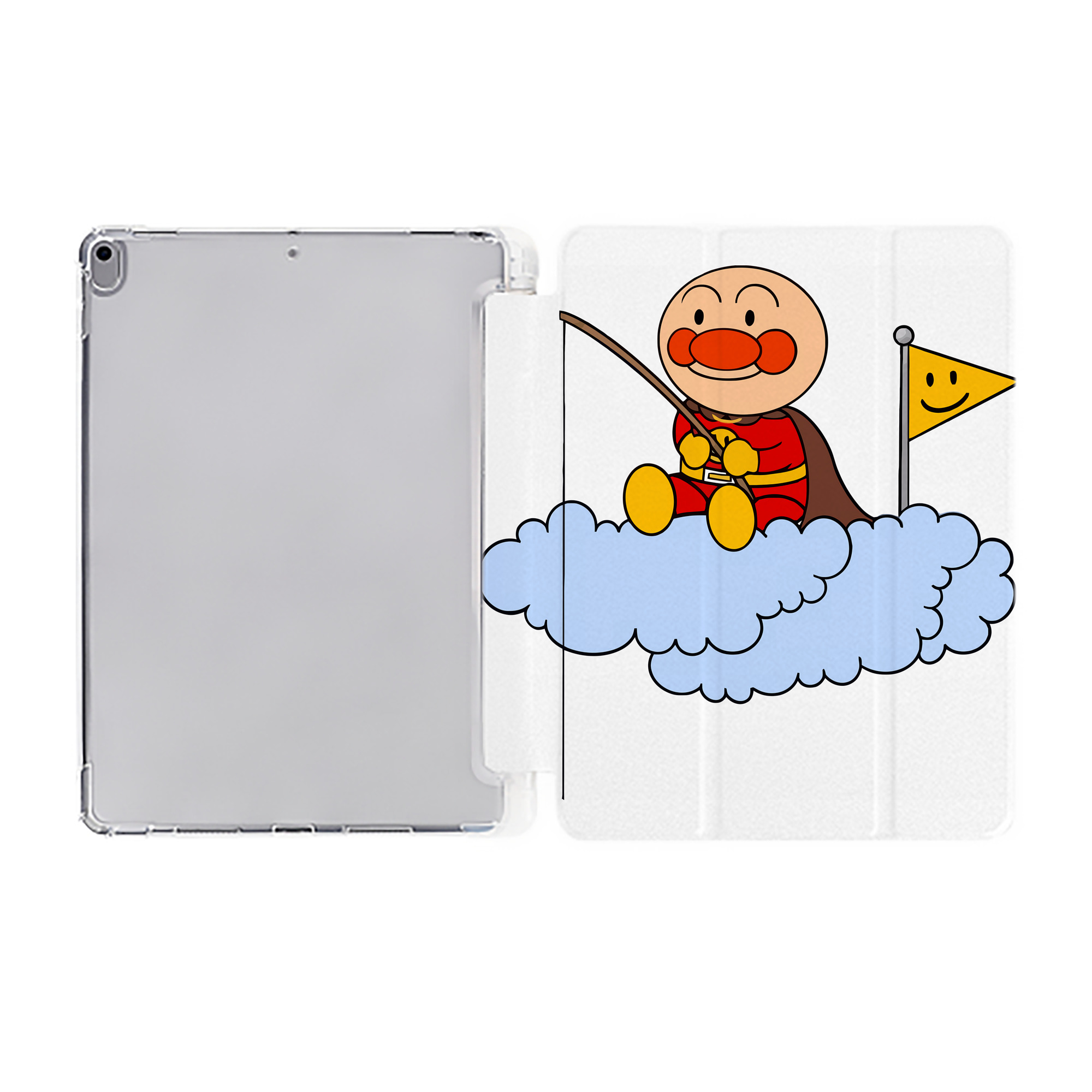 （画像用） アンパンマン Anpanman IPad ケース ペン収納付き 三つ折りスタンド PUレザー×シリコン 対応機種9.5/10.5/10.9インチ